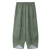 cheap Two Piece Sets-Women&#039;s 2 Pieces Basic Shirt Pants Sets Pants Trousers Half Sleeve Round Neck Floral Print Linen Like Holiday Weekend Army Green Blue Purple Fall &amp; Winter Regular Fit