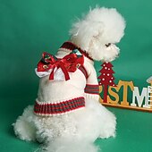 abordables Vêtements &amp; accessoires-Chien Chat Sweat-shirt Costume de Noël Tenue de Noël Soirée Décontractées Hiver Chaud Respirable Doux Lavable Confortable Noël Extérieur Casual Quotidien Vêtements pour chiens for Bichon Frisé Loulou