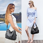 economico Borsette e borse tote-Per donna Borsa Borsa a tracolla Borsa a spalla Borsa Boston Pelle PU All&#039;aperto Shopping Quotidiano Cerniera Grande Capacità Impermeabile Durevole Tinta unica Trapuntato Rosso violaceo Nero Bianco