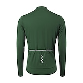 お買い得  メンズジャージ-男性用 サイクリングジャージー 長袖 バイク トレーナー トラックスーツ ジャージー 3つのリアポケット付き マウンテンサイクリング ロードバイク 速乾性 反射性ストリップ 後ポケット ウィッキング スポーツ ワインレッド ダークグリーン ダークブルー 衣類