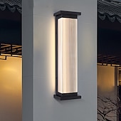 abordables luces de pared al aire libre-Aplique de pared LED, accesorio de iluminación, aplique de pared ip65, lámpara de pared de aluminio resistente al agua y a prueba de herrumbre, acrílico, patio, jardín, balcón, villa, luces