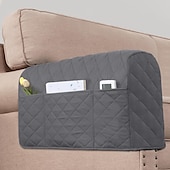 voordelige Bankhoes-2 stuks armleuninghoezen voor stoelen en banken bankarmhoezen voor banken armleuninghoezen met zijvak antislip meubelbeschermer wasbare armleuninghoezen