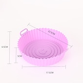 economico Teglie e stampi da forno-Teglia per friggitrice ad aria in silicone alimentare con carta assorbente olio - resistente alle alte temperature