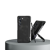 Χαμηλού Κόστους Samsung Θήκη-τηλέφωνο tok Για Samsung Galaxy Z Fold 5 Πίσω Κάλυμμα με βάση στήριξης και προστατευτικό οθόνης με στυλό S PC PU δέρμα