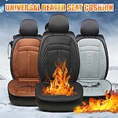 abordables Fundas de asiento para coche-Cojines de asiento de automóvil calefaccionados de 12V para invierno almohadilla de funda de asiento de un solo y doble asiento accesorios para funda de asiento calefaccionada eléctrica