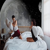 voordelige Behang-3d muurschildering behang zonnestelsel galaxy planet muursticker die print peel en stick verwijderbare pvc/vinyl materiaal zelfklevend/lijm vereist muur decor muurschildering voor woonkamer slaapkamer