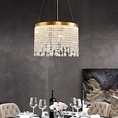 preiswerte Kronleuchter-Deckenleuchten, moderne LED-Kronleuchterlampe, moderner Kristallkronleuchter, kompatibel mit Wohnzimmer, goldene runde Kristalllampe, luxuriöse Wohndekorleuchte, LED-Hängeleuchte, moderne