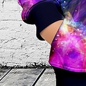 billiga Pojkens 3D Vision &amp; Geometri-Pojkar 3D Galax Huvtröja Kappa Ytterkläder Långärmad 3D-tryck Höst Vinter Mode Streetwear Häftig Polyester Barn 3-12 år Utomhus Ledigt Dagligen Normal
