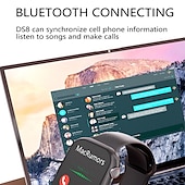 abordables Montres connectées-DS9 Montre intelligente 1.96 pouce Smartwatch Montre Connectée 4G Podomètre Moniteur de Fréquence Cardiaque Calendrier Compatible avec Invalide Femme Hommes Mode Mains-Libres Rappel de Message Suivi
