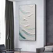 cheap Abstract Paintings-Handmade Oil Painting Canvas Wall Art Decor  Original Abstract Beach in full for Home Decor With Stretched FrameWithout Inner Frame Painting