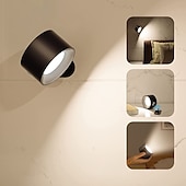 abordables Luces de disco-Luces LED para gabinete con control remoto, lámpara de pared recargable de 3000 mah, 3 temperaturas de color, luz magnética regulable con rotación de 360 °, para pasillo junto a la cama del dormitorio
