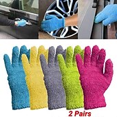 お買い得  車用クリーニング用品-1ペア/2ペア/3ペア洗車グローブマイクロファイバーダスティングクリーニンググローブ洗えるクリーニングミトンキッチンハウスクリーニング車トラックミラーランプブラインドダスティングクリーニング用