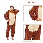 economico costumi di Halloween per coppie-Per bambini Per adulto Animali Cartoni animati Costume di gruppo Pigiami e camicie da notte Mimetico Vestiti Carnevale Dinosauro Leone Pigiama a pagliaccetto Pigiama Kigurumi stile sveglio Per Uomini