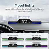 economico Visori a sovrimpressione-nuovo tachimetro digitale a led universale gps/beidou car hud head up display allarme di velocità eccessiva commutazione senza luci di respirazione