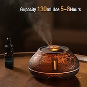 billiga luftfuktare-crackle paint flame arom diffuser simulering flame luftfuktare cool mist luftfuktare tyst ultraljud luftfuktare för sovrum hem skola studenthem söta estetiska grejer heminredning rumsdekor