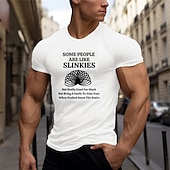 Men's Sarcastic Graphic T-Shirt - 'Some People Are Like Slinkies' Dark Humor Short Sleeve Tee, Olive Green 8