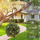 preiswerte Außenwandleuchten-LED Außenwandleuchte Solarlampen Hof, dekorative Simulation, Graskugel-Kronleuchterlampe für Rasen, Garten, Urlaubsdekoration, Beleuchtung, Durchmesser 14 cm
