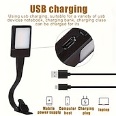 economico Forniture per ufficio-lampada da lettura ricaricabile per libri lampada da lettura a led per leggere a letto - cura degli occhi luminosità regolabile 3 temperature di colore 10 ore di autonomia lampada da lettura USB per