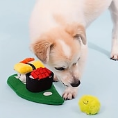 cheap Dog Toys-1pc Durable Sushi Design Pet Toy for Grinding Teeth Squeaking and Food Leaking - Interactive Chew Toy for Dogs