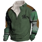 abordables Sudaderas 3D para hombre-Hombre Graphic Bloque de color Tribal Sudaderas Sudadera Sudadera con cremallera Manga Larga Camisa de entrenamiento Cremallera de un cuarto Diario Básico Casual Impresión 3D Vacaciones Festivos Noche