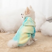 baratos Moletons-Cachorros Gatos Camisola com Capuz Moda Casual Inverno Quente Respirável Macio Lavável Confortável Ao ar livre Casual / Diário Roupas para cães for Bichon Frise Pomerânia Animais de Pequeno Porte