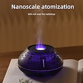 billiga luftfuktare-crackle paint flame arom diffuser simulering flame luftfuktare cool mist luftfuktare tyst ultraljud luftfuktare för sovrum hem skola studenthem söta estetiska grejer heminredning rumsdekor