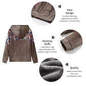 abordables Hoodies Ethniques Vintage-Homme Tribal Impressions Graphiques Sweat à capuche Sweats à capuche Sweatshirt Designer Basique Occasionnel Polaire fine manche longue À capuche Occasionnel Quotidien Sports Sortir Vêtements de rue