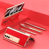 billiga Skal och fodral till Samsung-Telefonfodral för Samsung Galaxy Z Fold 5 Z Fold 4 Z Fold 3 Z Fold 2 Kickstand Stötsäker PU Läder