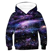 cheap Boy&#039;s 3D Vision &amp; Geometry-Children&#039;s Day Boys 3D Galaxy 3D Print Earth Hoodie &amp; Sweatshirt Long Sleeve 3D Print Active Basic Kids 2-12 Years