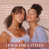 abordables Coletas-Correa Coletas Mujer / Suave / Clásico Pelo sintético Pedazo de cabello La extensión del pelo Rizado Media Fiesta / Noche / Ropa Cotidiana / Vacaciones