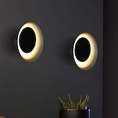 cheap Indoor Wall Lights-LED Wall Sconces 300° Rotatable Warm White Circle Design Indoor Wall Light Fixtures for Bedroom Bathroom Hallway Doorway Stairway 110-240V