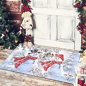 preiswerte Weihnachtsbad-Weihnachts-Bodenmatte, Tür-Bodenmatte, Weihnachtsmann, Schneemann, Veranda, Balkon, rutschfester, saugfähiger Teppich, Urlaubsdekoration, bedruckte Fußmatte, Urlaubsdekoration