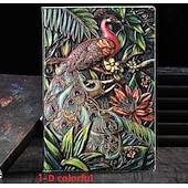cheap Notebooks &amp; Planners-8 Types Embossed Leather Journal Diary Business Notebook  Agenda Antique Handmade Relief Notebook Phoenix Immortal Bird Travel Notebook Agenda Book Gift for Friends Size A5 (8.4x5x0.7 Inches)
