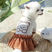 tanie Sukienki-Psy Koty T-shirt Sukienka Śłodkie Codzienny Zima Oddychający Miękka Zmywalny Wygodny Na zewnątrz Codzienne Ubranka dla psów for Bichon frise Szpic miniaturowy szczeniaków i młodych kotów Motyl Small