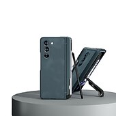 Χαμηλού Κόστους Samsung Θήκη-τηλέφωνο tok Για Samsung Galaxy Z Fold 5 Πίσω Κάλυμμα με βάση στήριξης και προστατευτικό οθόνης με στυλό S PC PU δέρμα