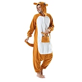 levne Zvířecí kostým-Karnevalový kostým 2026 Pyžamo Kigurumi Fancy kostým Noční přádlo Zvířecí Klokan Animák Teplé Legrační kostým Pohodlný Dospělé Unisex Dámy a pánové Vánoce předvečer Všech svatých Karneval Párty Výkon