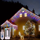 olcso USB-tápellátás-4m Karácsonyi jégcsap fények 96 LED Meleg fehér Hideg fehér Kék Ablak / Függöny / Jégcsap lámpák USB Karácsonyi dekoráció USB által