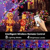 baratos Luzes de fio USB-Elegante festa de casamento recepção 20m 200led fio de cobre luzes de corda com controle remoto usb alimentado à prova d&#039;água luzes de fadas com 8 modos para decoração de casa