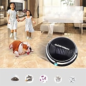 abordables Aspirateurs-Robot de balayage d&#039;aspiration de robot intelligent rechargeable automatique noir