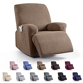 cheap Recliner Chair Cover-Loveseat 3 Seater Burgundy Recliner Covers Cover for Large Reclining Chair Slipcover Seat Reversible Washable Protector with Elastic Adjustable Straps for Kids Pets