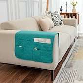 cheap Sofa Seat &amp; Armrest Cover-1 Pcs Armrest Covers for Chairs and Sofas Couch Arm Covers for Sofa Armrest Covers with Side Pocket Anti-Slip Furniture Protector Washable Armrest Slipcovers