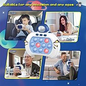 billiga elektronisk underhållning-quick push pop-spel it fidget toys pro för barn vuxna, handhållen spel snabb pusselspelsmaskin, push bubble stress leksak, lättnadsfester, presenter för pojkar och flickor (blå astronaut)