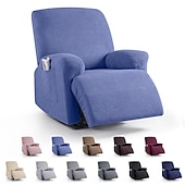 cheap Recliner Chair Cover-Loveseat 3 Seater Burgundy Recliner Covers Cover for Large Reclining Chair Slipcover Seat Reversible Washable Protector with Elastic Adjustable Straps for Kids Pets