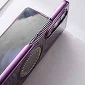 cheap Samsung Cases-Phone Case For Samsung Galaxy Z Fold 6 Z Fold 5 Z Fold 4 Z Fold 3 Back Cover With Magsafe Support Wireless Charging Shockproof TPU Plating