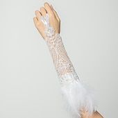 billige Tilbehør og mer-armbånd fjær blonder lange hansker håndledd mansjetter armbånd punk &amp;amp; gotisk steampunk legering for disco cosplay karneval kvinners kostyme smykker mote smykker