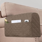 voordelige Bankhoes-2 stuks armleuninghoezen voor stoelen en banken bankarmhoezen voor banken armleuninghoezen met zijvak antislip meubelbeschermer wasbare armleuninghoezen