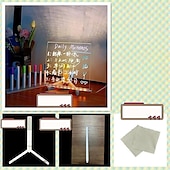 voordelige photobooth rekwisieten-kindertekenbord schoolbord transparant dubbele zijde kan worden afgeveegd en geschreven acryl lichtgevend schrijfbord steigers desktop message board