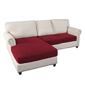 baratos Capa para assento de Sofá &amp; Apoios de Braços-Capas de sofá seccionais, capas de sofá em forma de l antiderrapantes elásticas, capas de almofada de assento de sofá separadas, capa de chaise-longue para sofá secional esquerdo/direito de 2/3