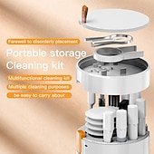 billige Reservedeler-multifunksjonelt renseverktøy 20 i 1 elektronisk rensesett for ipad/iphone/datamaskin/airpods ladeboks/bærbar PC/nettbrett/hodetelefoner/kamera/øreplugger/tastatur med oppbevaringsboks