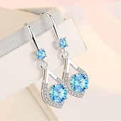 economico Orecchini-Per donna Orecchini a goccia Gioiellerie Classico goccia Moda Semplice Argento sterling S925 Orecchini Gioielli blu navy / Bianco Per Regalo Festival 1 paio